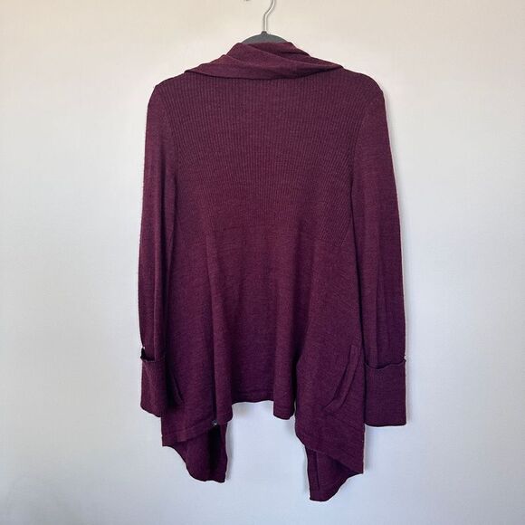 Eddie Bauer Women's Open Front Cardigan Wool Blend Sweater Medium - Picture 3 of 15